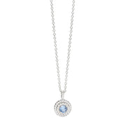 Mabina Girocollo argento con acquamarina sintetica e zirconi 553844